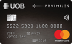 UOB PRVI Miles Mastercard Card image