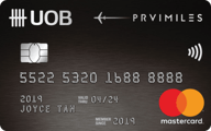 UOB PRVI Miles Mastercard Card
